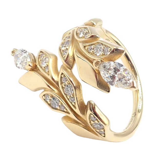 Tiffany & Co 18k Yellow Gold Diamond Victoria Vine Bypass Ring Retails: $6,000 Details: Metal: 18k Yellow Gold Ring Size:...