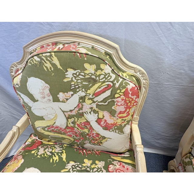 Wood Late 20th Century Classic French Bergère Chairs - A Pair For Sale - Image 7 of 18