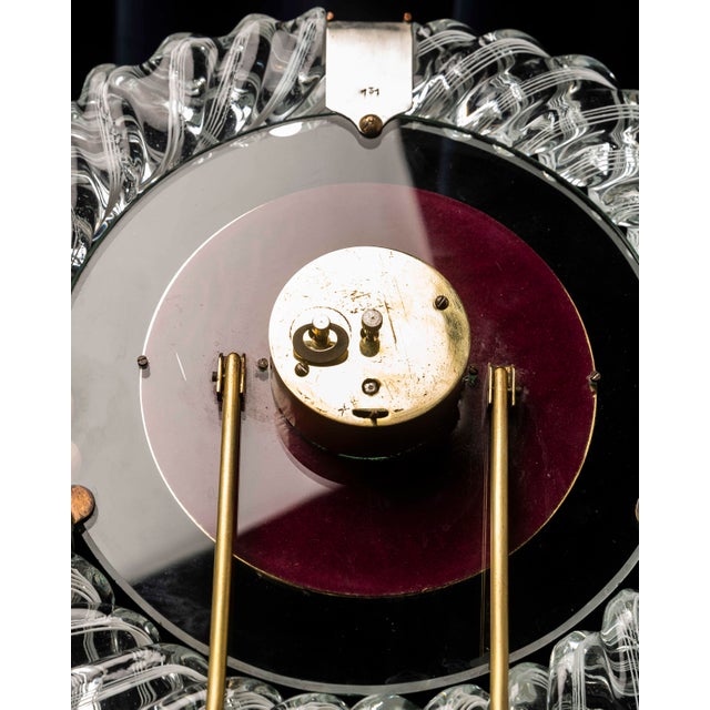 Murano Glass Mantel Clock by Ercole Barovier for Barovier & Toso, Italy, 1950s For Sale - Image 9 of 14