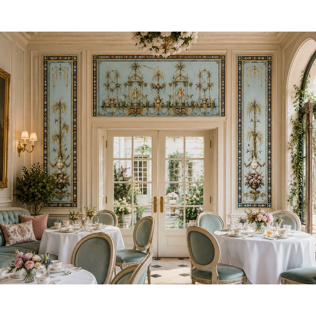 Atelier Aria Lumae Palais De Versailles Arabesque Neoclassical Complete Four Piece Salon Panel Ensemble For Sale - Image 14 of 18