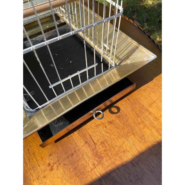 Brass Antique Hendryx Brass Bird Cage, Circa 1900s For Sale - Image 8 of 9