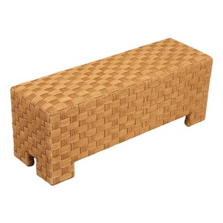 Lane Furniture Woven Rope Bench For Sale