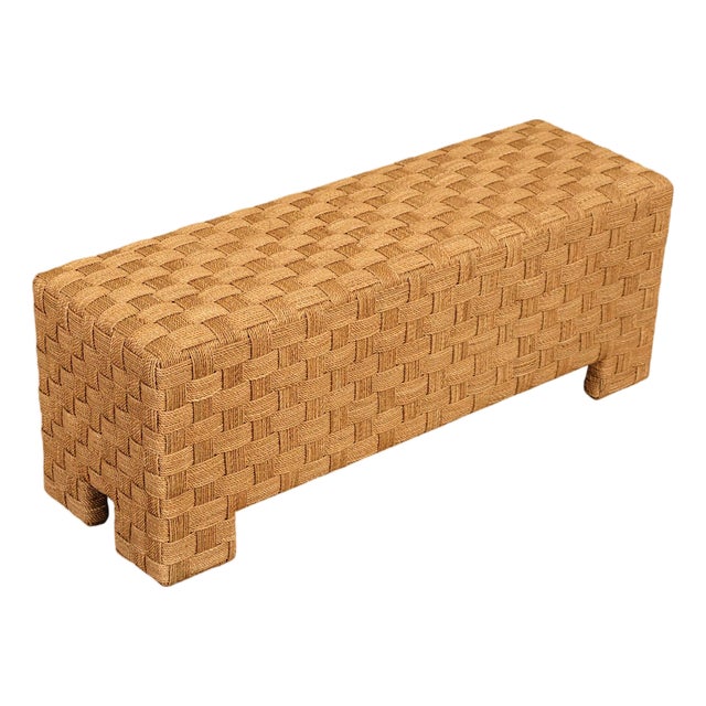Lane Furniture Woven Rope Bench For Sale