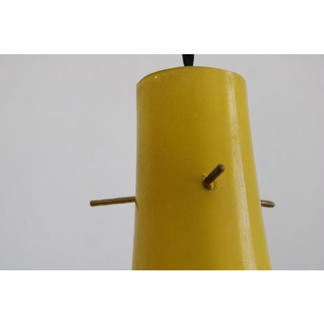 Italian Red, Yellow and Blue Glass Pendant Lights in the Style of Vitosi, 1960s, Set of 3 For Sale - Image 15 of 18