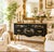 Ink Blue Vintage Statton Americana Hand-Painted Floral Queen Anne Chest of Drawers For Sale - Image 8 of 9
