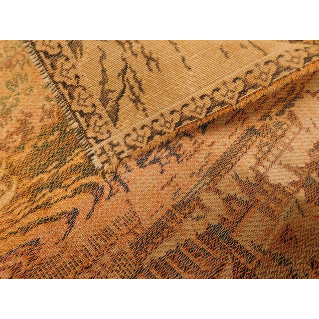 Gold Vintage Wall Hanging Tapestry Panel. 18"x 19" For Sale - Image 8 of 9