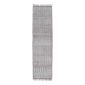 Modern Moroccan Runner With Modern Design in Cream by Keivan Woven Arts