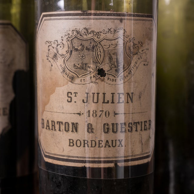 19th Century 40 Barton & Guestier St. Julien Bordeaux Bottles - Savannah History For Sale - Image 5 of 11