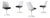 Set of 4 Eero Saarinen for Knoll Tulip Chairs in White & Black Leather For Sale