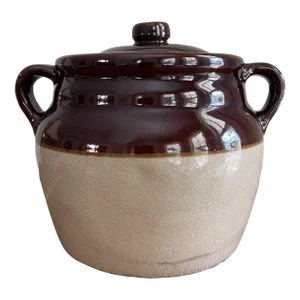 Early 20th Century Antique Monmouth Pottery Stoneware Crock