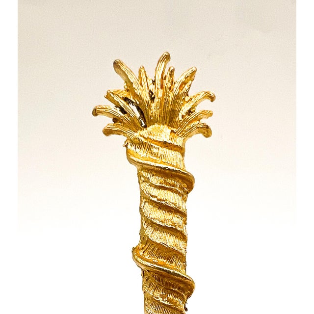 Metal Mid Century Florentine Gold Gilt Canapé / Hors d'Oeuvres Forks – Set of 6 in Original Box – Hollywood Regency / Italian Provincial For Sale - Image 7 of 11