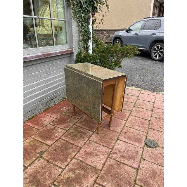 English Gateleg Formica Dining Table For Sale - Image 6 of 9