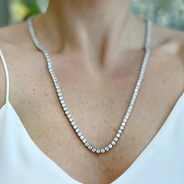Enchanted Tennis Necklace, Silver main image 0