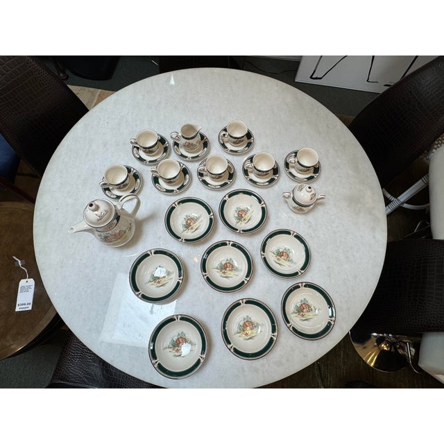 1970s 1970s Noritake Keltcraft “Pursuit” Porcelain Tea Set, 26 Pieces For Sale - Image 5 of 12