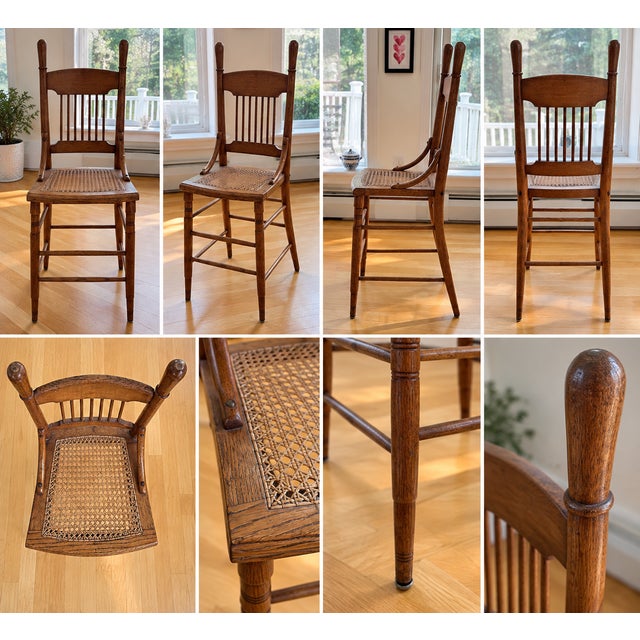 Charming antique oak child’s youth table chair, dating to approximately the turn of the 20th century. Youth table chairs...