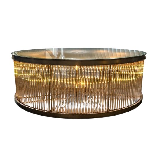 Glass Rod Lighted Coffee Table by Timothy Oulton For Sale