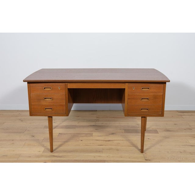 Mid-Century Freestanding Teak Desk, 1960s For Sale - Image 4 of 18