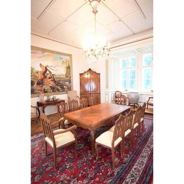 Wood Large Louis XV Dining Table For Sale - Image 7 of 9