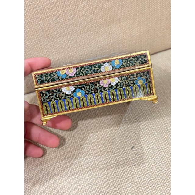 Japanese Cloisonne Enamel Dragon Trinket Box Attributed to Inaba, Meiji For Sale In New York - Image 6 of 12
