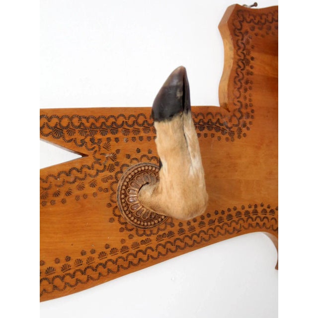 1950s 1950s Deer Antler and Hoof Mount For Sale - Image 5 of 11