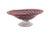 This red, black and clear Art Glass footed dish is exquisite in color and form. The foot is pressed with a fork-like tool...