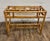 Ficks Reed Vintage MCM Coastal Boho Style Sculpted Rattan Bamboo Glass Top Console Table For Sale - Image 4 of 9