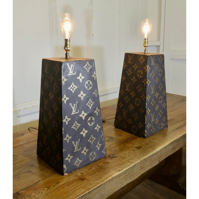 1970s Terracotta Painted Lamps, 1970s, Set of 2 For Sale - Image 5 of 9