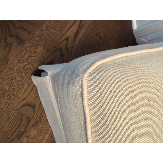 Linen Oomph Gossip Chair For Sale - Image 8 of 13