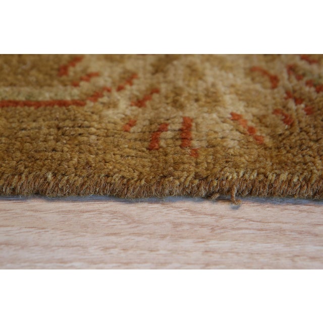 Contemporary 9x12 Lila Jasmine Brown Floral Traditional Hand Knotted Wool Carpet Rug For Sale - Image 3 of 7