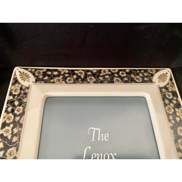 Vintage Lenox “Dynasty” 5 X 7 Portrait Gallery Fine Porcelain Picture Frame Traditional Floral & Gold Leaf Design. For Sale - Image 10 of 15