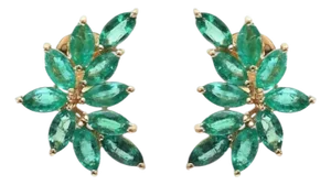 2.50 cts Natural emerald earring in 18k gold
