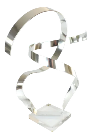 1970s Silver Abstract Sculpture by Dan Murphy