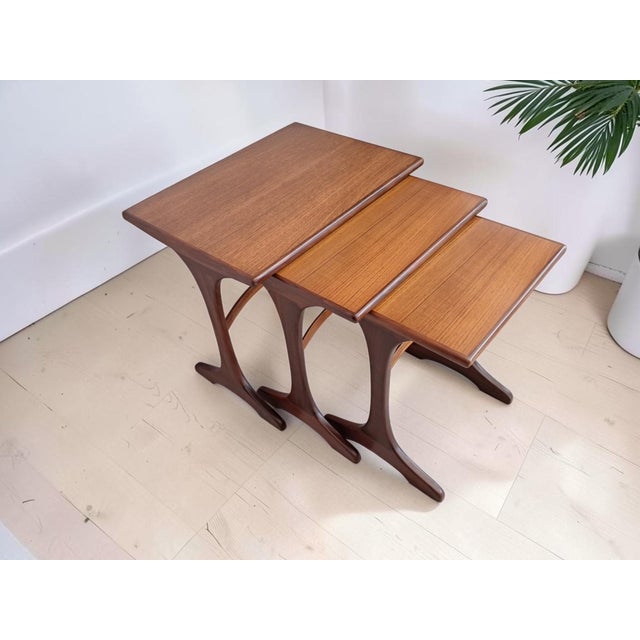 1960s Mid-Century Fresco Nesting of Tables in Teak from G-Plan, 1960s, Set of 3 For Sale - Image 5 of 14