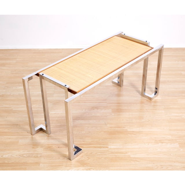 1970s Post Modern Chrome Desk Table by Tim Bates for Pieff Furniture For Sale - Image 10 of 11