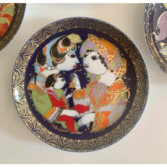 Rosenthal Rosenthal Germany Limited Edition Bjorn Wiinblad Aladdin Wonderlamp Collector’s Small Wall Plates - Set of 8 For Sale - Image 4 of 8