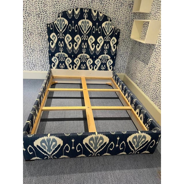 Kravet Custom Full Size Bed With Padded Headboard and Sideboards Chairish