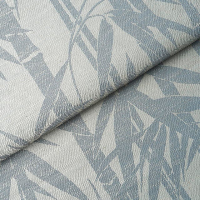 Schumacher SAMPLE - Schumacher Les Bambous Sisal Wallpaper In Mineral For Sale - Image 4 of 4