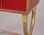 Tall Italian Mid Century Red Glass and Brass Bar Cabinet For Sale In Detroit - Image 6 of 12