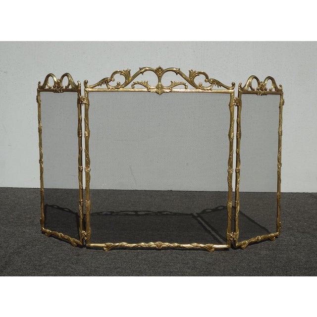 Gorgeous Fireplace Screen in Great Vintage Condition. Solid and Firm. Wear is usual for its age. Please study the photos...