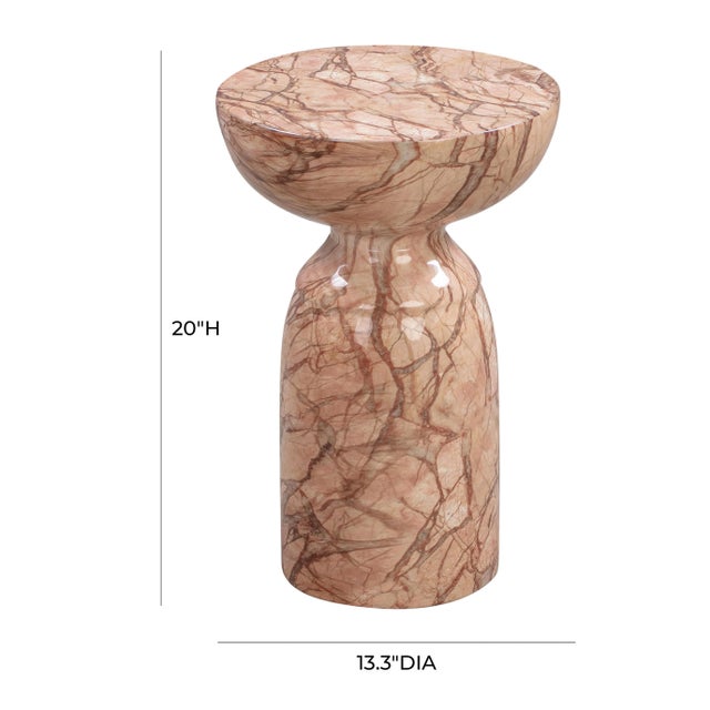 2020s Rue Sunset Marble Side Table For Sale - Image 5 of 7