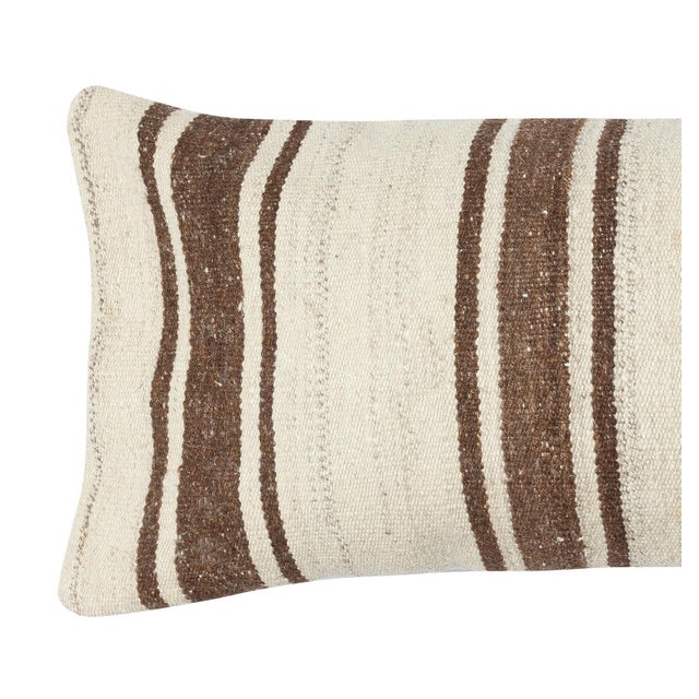 Add a touch of history and warmth to your space with this vintage handmade Turkish hemp kilim cushion cover. Crafted from...