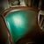 Midcentury Green Leather Club Chair With Nailhead Trim in the Style of Hickory Chair For Sale - Image 4 of 14