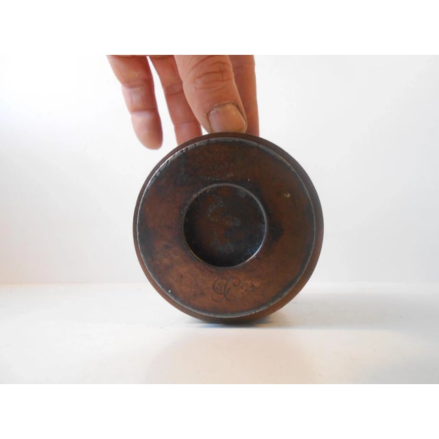 Art Deco Danish Metallurgy Vase from G&C Copenhagen, 1921 For Sale - Image 3 of 5