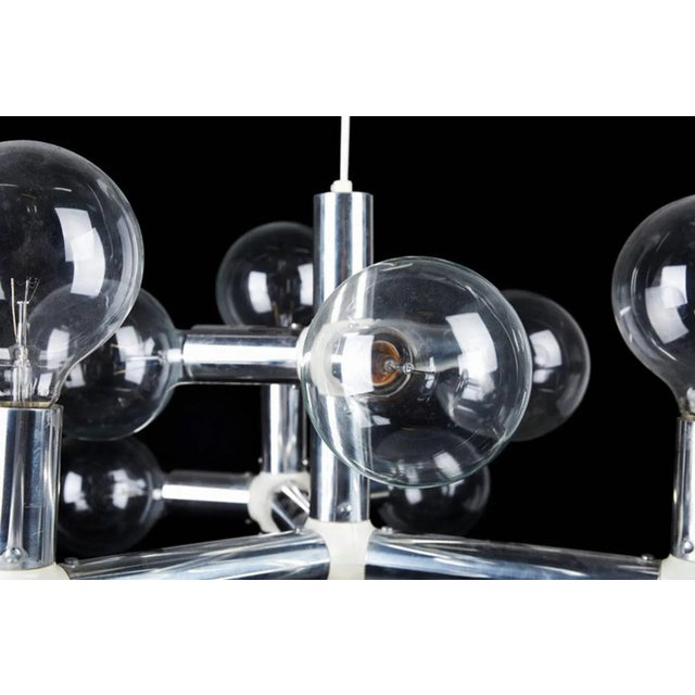 Mid-Century Modern Atomic Chandelier by Robert Haussmann for Swiss Lamps International, 1960s For Sale - Image 3 of 5