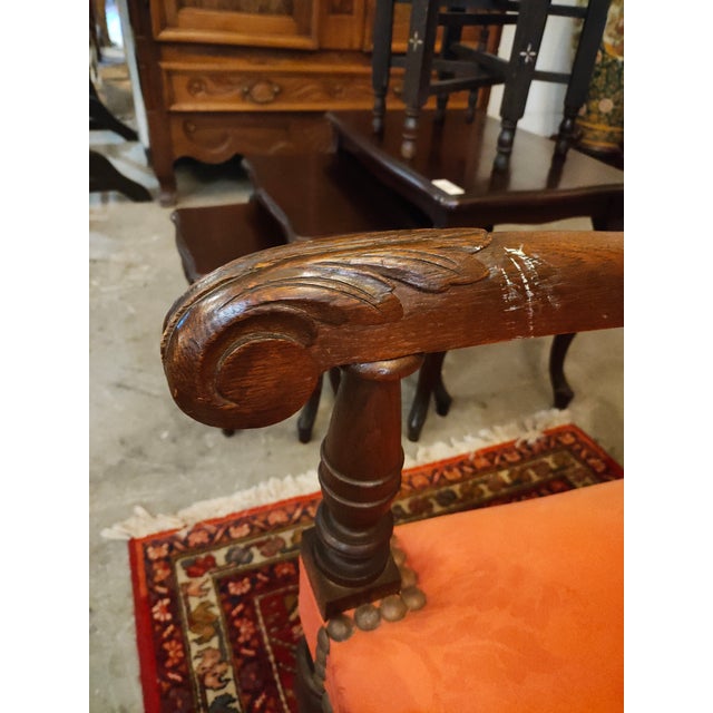 Pair of Late 19th Century Renaissance Revival Oak Baronial Armchairs For Sale - Image 11 of 11