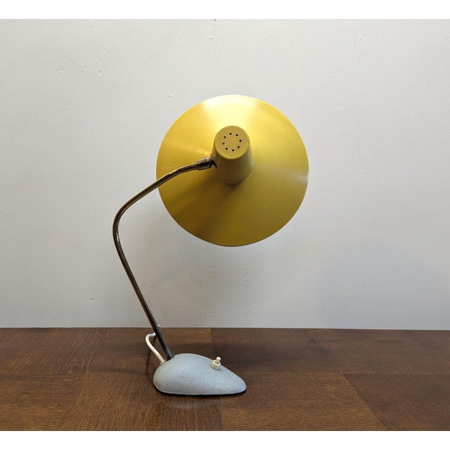 1950s Mid Century Modern German Articulating Table Lamp Attributed Sis Leuchten For Sale - Image 5 of 10