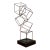 Vintage Geometric Metal Cube Sculpture For Sale