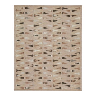 Swedish Geometric Rug by Celerie Kemble for Chairish in Blush, 3'x10' For Sale
