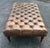 1990s Vintage Leather Tufted Chesterfield Ottoman From Retired Restoration Hardware Collection For Sale - Image 5 of 5