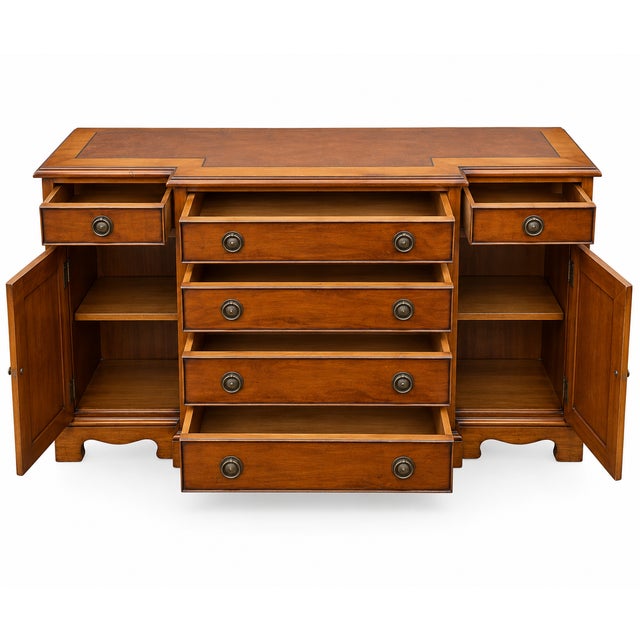 Charming small English Empire-style sideboard in excellent condition. Made of cherry and pine. Dimensions: Height 75 cm,...